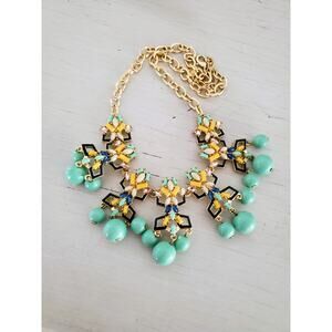 Talbots Seafoam Green Mulit-color Statement Necklace